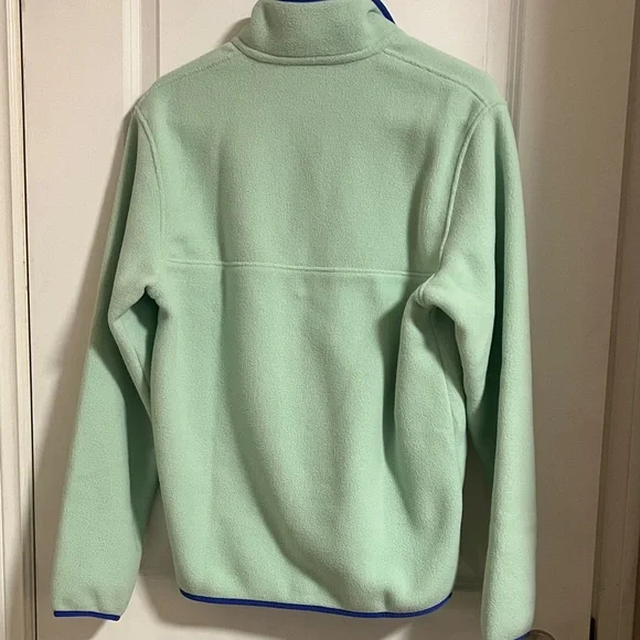 Patagonia Light Green Fleece with Blue Trim - Picture 5 of 6